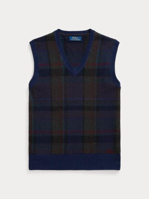 Polo Ralph Lauren Plaid Wool-Cotton Sweater Vest
