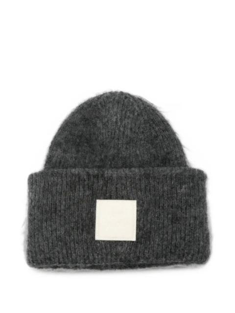 AMI Paris Hat Mohair "Ami Paris" Patch Beanie