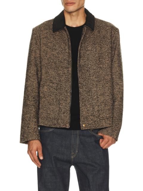 PERCIVAL Herringbone Boxy Cropped Jacket