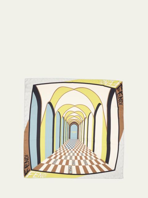 Max Mara Carre Silk Square Scarf