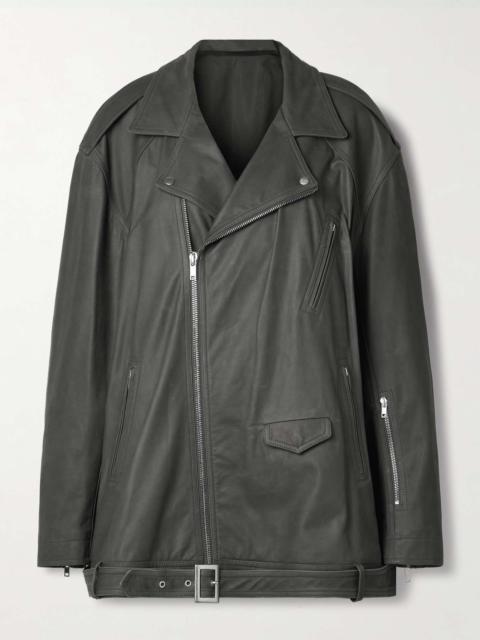 Rick Owens Jumbo Luke Stooges waxed-leather biker jacket