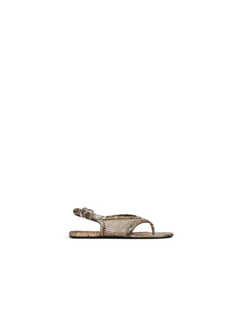 Alaïa FISHNET THONG SANDALS IN AYERS LEATHER
