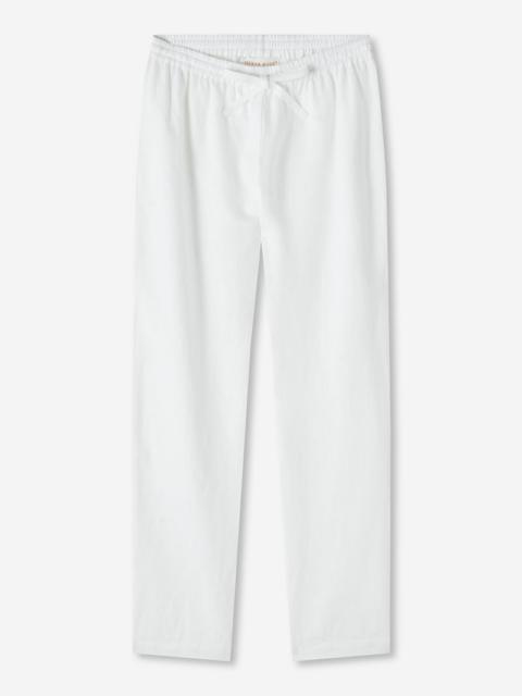 Derek Rose Women's Trousers Vienna Linen White