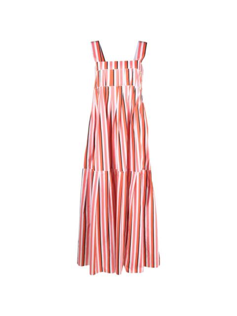 Plan C sleeveless striped long dress