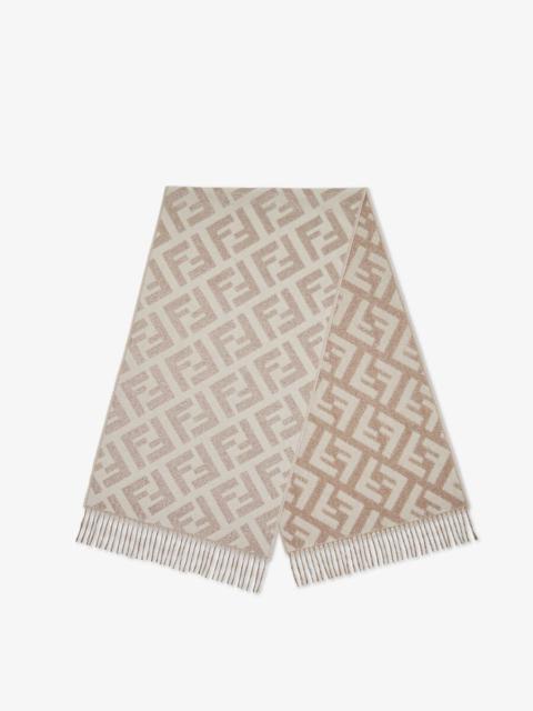 FENDI White cashmere scarf