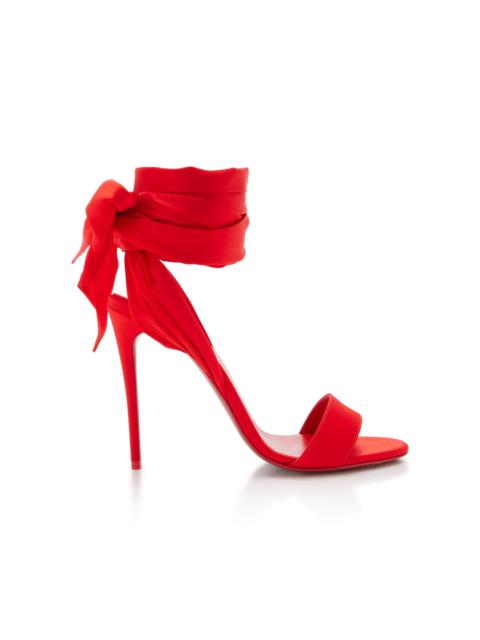 Desert 100mm Satin Sandals red
