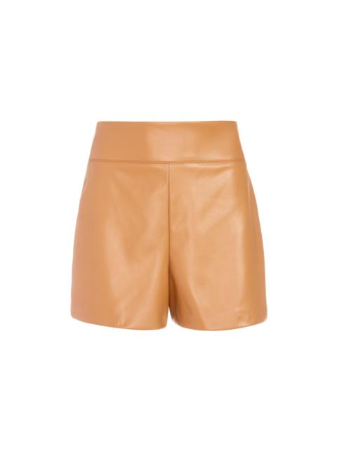 Alice + Olivia DONALD VEGAN LEATHER SHORT