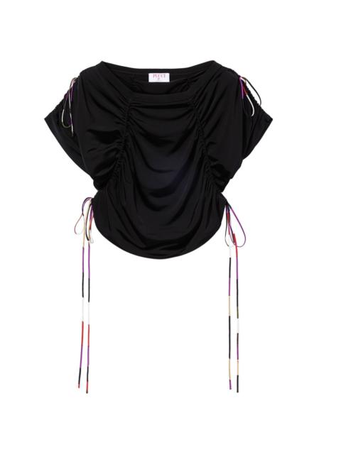 PUCCI contrasting-trim cropped top