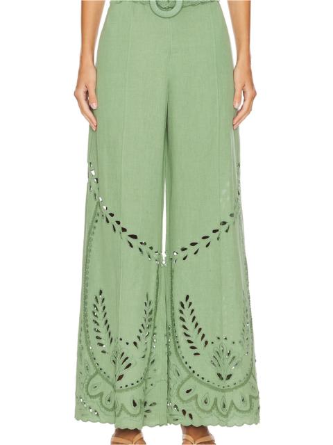 HEMANT & NANDITA Flared Pants With Buckle Belt