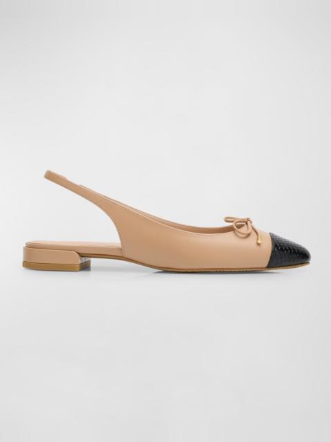 Sleek Bicolor Slingback Ballerina Flats