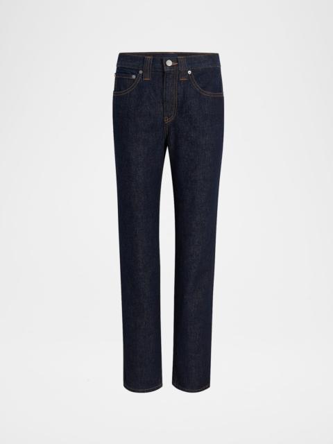 KHAITE Farley Mid-Rise Straight-Leg Jeans