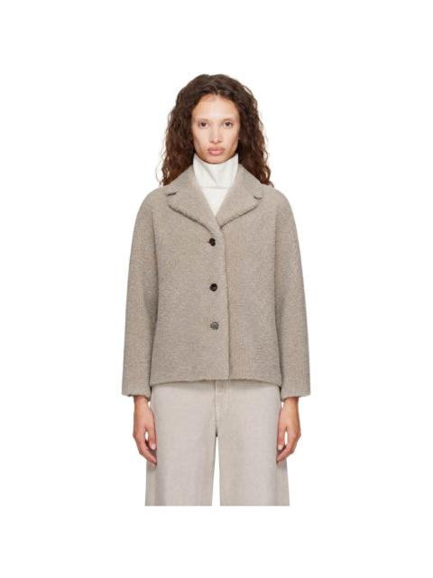 Max Mara Gray Violante Shearling Jacket