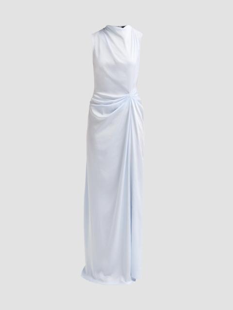 LAPOINTE Women's Sleeveless Draped Lightweight Satin Gown - Cloud