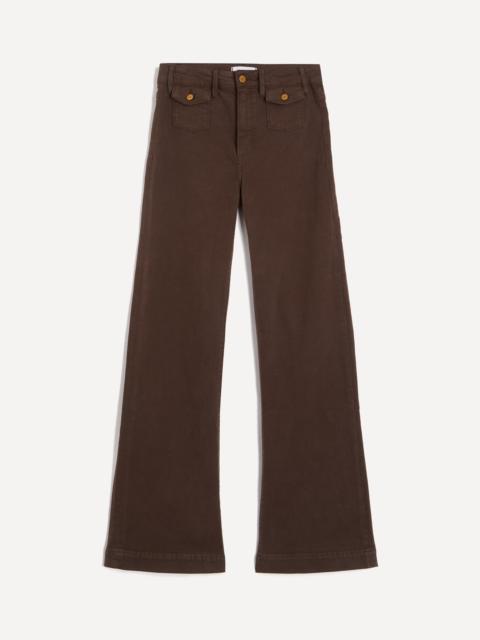 PAIGE Leenah 32 Wide-Leg Jeans in Rich Chocolate