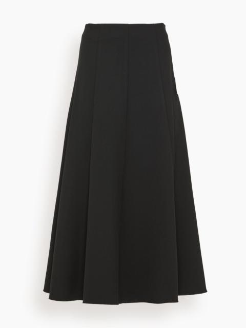 SIMKHAI Dottie A-Line Midi Skirt in Black