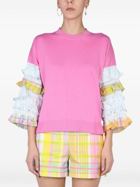 Moschino ruffled-sleeve sweater
