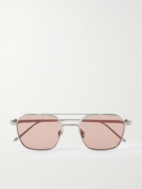 Cartier Pasha Aviator-Style Silver-Tone Sunglasses