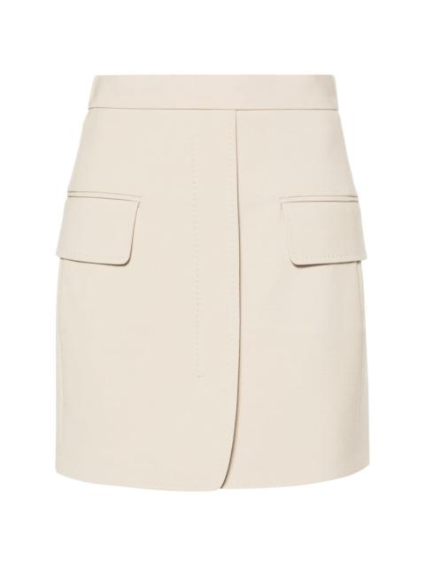 A-line wool-blend miniskirt