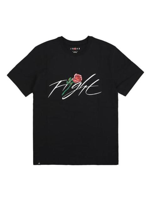 Jordan Air Jordan Flight Rose T-Shirt 'Black' DQ7391-010