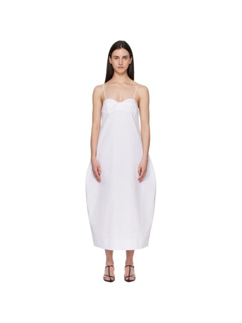 RÓHE White Bustier Volume Midi Dress