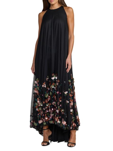 MAC DUGGAL Women's Sequin Trapeze Sleeveless Gown - Black Multi