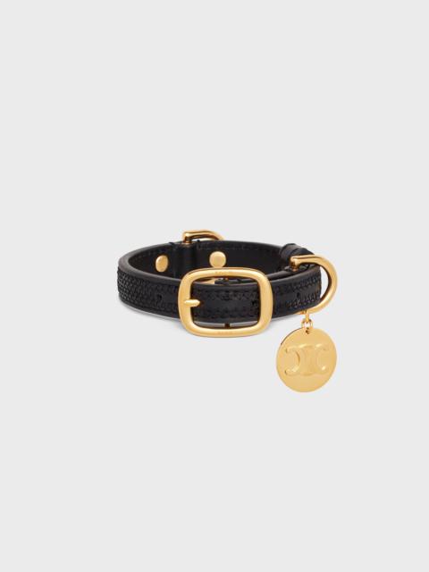 CELINE Nano Extra Thin Dog Collar in Sequins and Calfksin