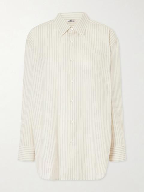 AURALEE Striped Wool Shirt