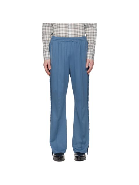 NEEDLES Navy Fringe Boot-Cut Track Pants