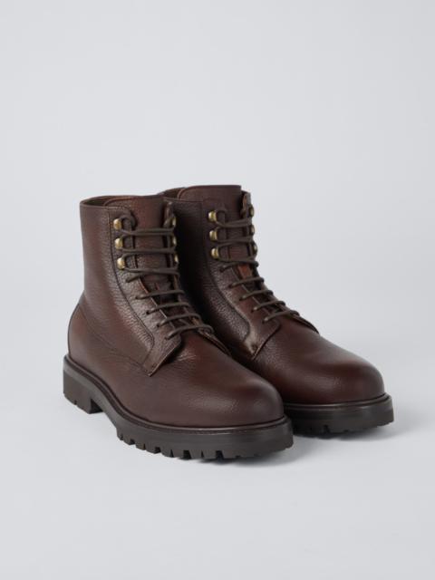 Brunello Cucinelli Deerskin boots with shearling lining