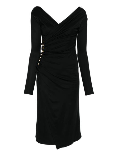 ELISABETTA FRANCHI side-button draped dress