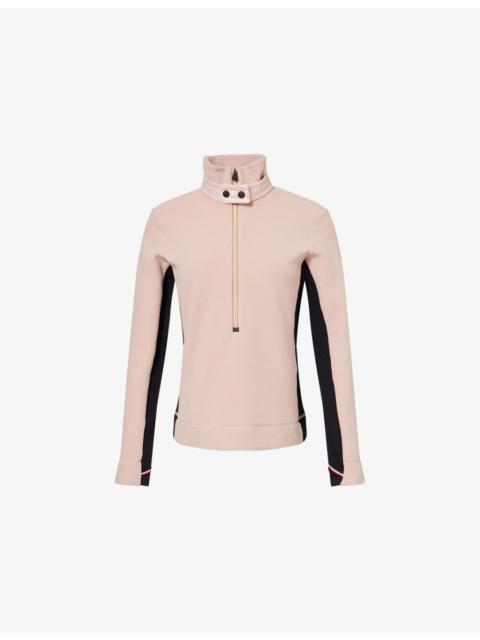 Moncler Grenoble High-Neck Thumbhole Stretch-Fleece Sweatshirt