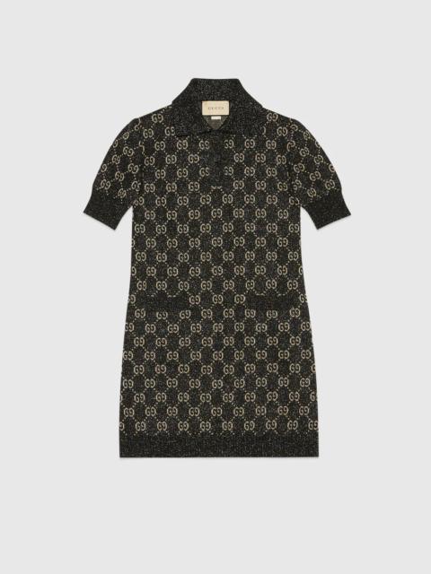 Lamé GG jacquard polo dress