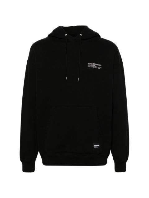 NEIGHBORHOOD logo-embroidered cotton hoodie