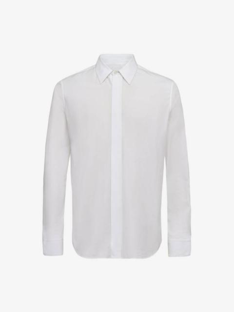 Men's Folded Placket Shirt in White