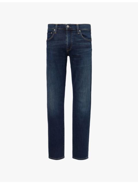 Citizens of Humanity London slim-fit tapered-leg mid-rise  stretch-denim and cashmere jeans