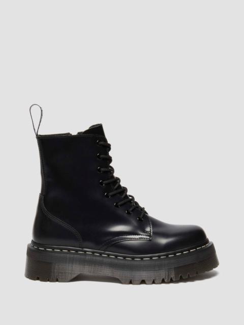 Dr. Martens Jadon White Stitch Smooth Leather Platform Boots