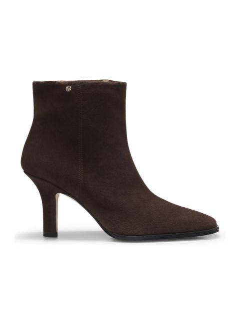 BOSS SUEDE ANKLE BOOTS WITH DOUBLE B MONOGRAM
