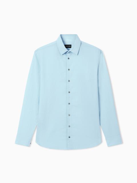 REGULAR-FIT COTTON-SEERSUCKER SHIRT