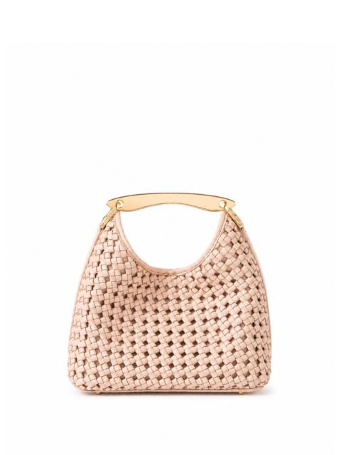 Elleme Small Boomerang Woven Leather Blush