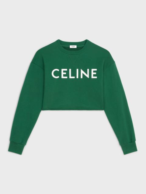 CELINE CROPPED CELINE SWEATSHIRT IN COTTON FLEECE