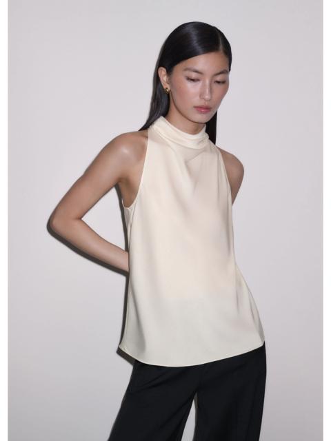ME+EM Drape Neck Halter Top