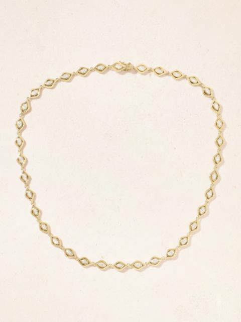 SYDNEY EVAN Evil Eye Eternity 14-karat Gold Diamond Necklace