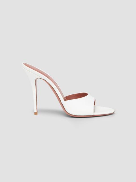 Amina Muaddi Women's Elodie 105MM Leather Mules - White Patent