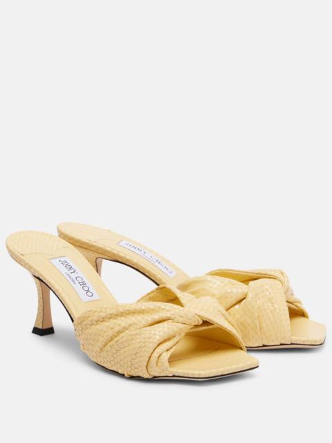 JIMMY CHOO Skye Twist leather mules