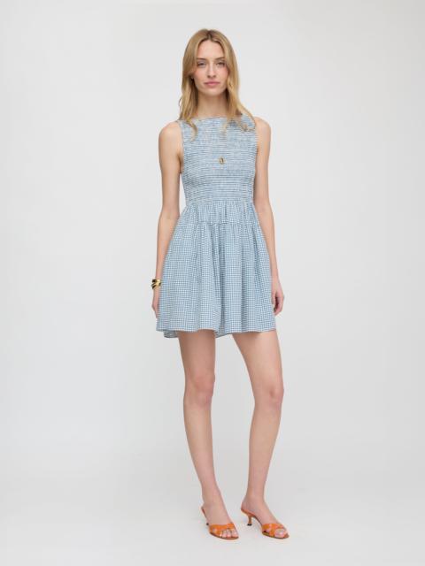 Hill House Home The Cosima Mini Nap Dress - Lagoon Gingham