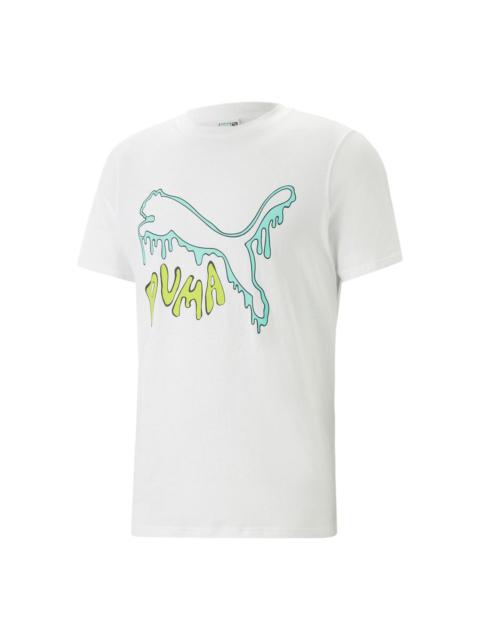 PUMA Graphic Melted Cat T-Shirt 'White' 622554-02