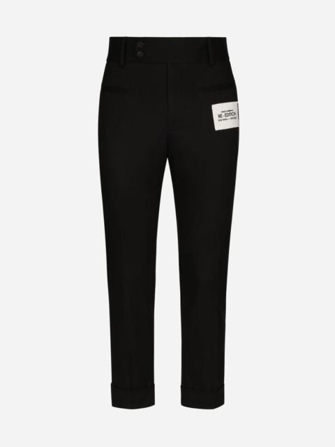 Dolce & Gabbana Stretch drill pants with Re-Edition label