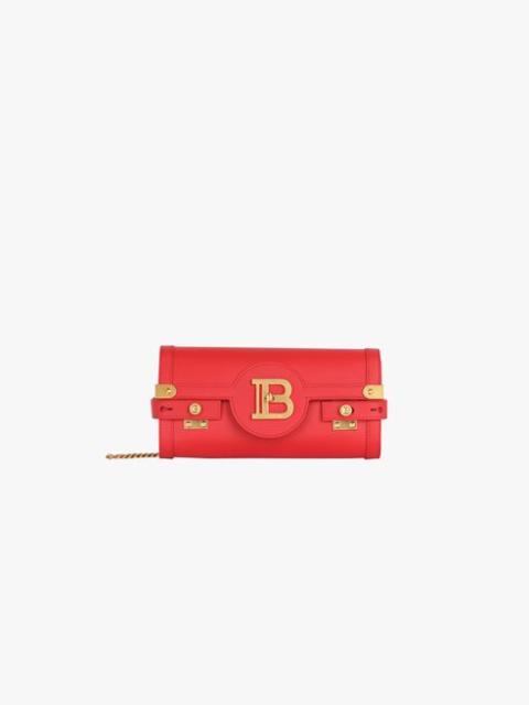 Balmain Smooth red leather B-Buzz 23 clutch bag