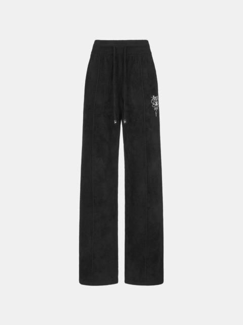 AMIRI WOMEN'S COLLEGIATE VELVET TRACK PANT