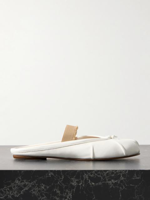 Maison Margiela Tabi Frayed Split-toe Leather Ballet Flats